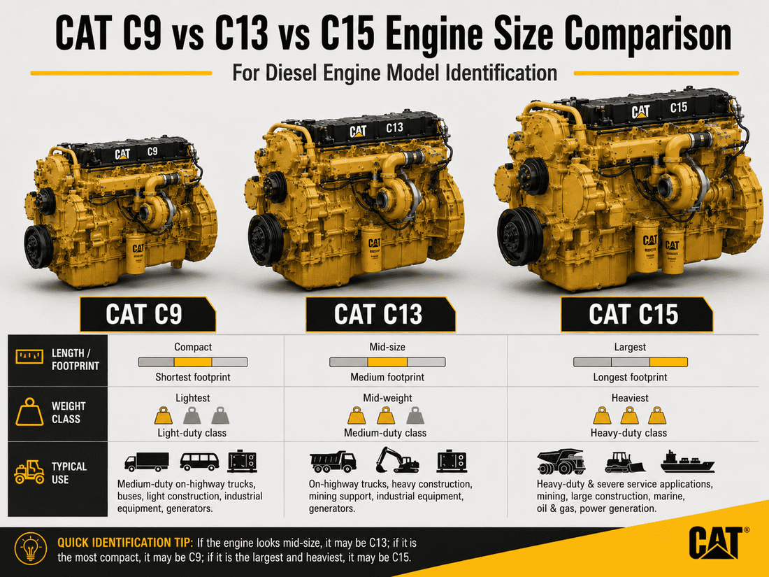 How to Identify CAT C9, C13 and C15 Engine Models