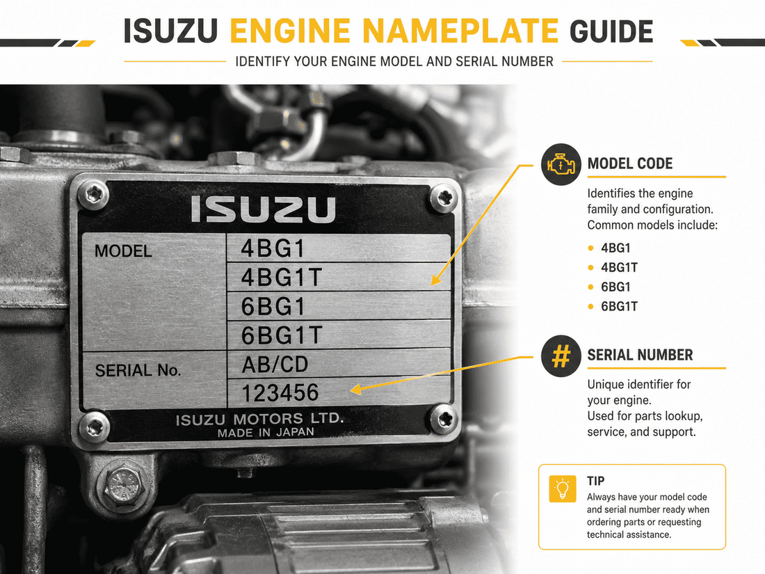 How to Identify Isuzu 4BG1 and 6BG1 Engine Models