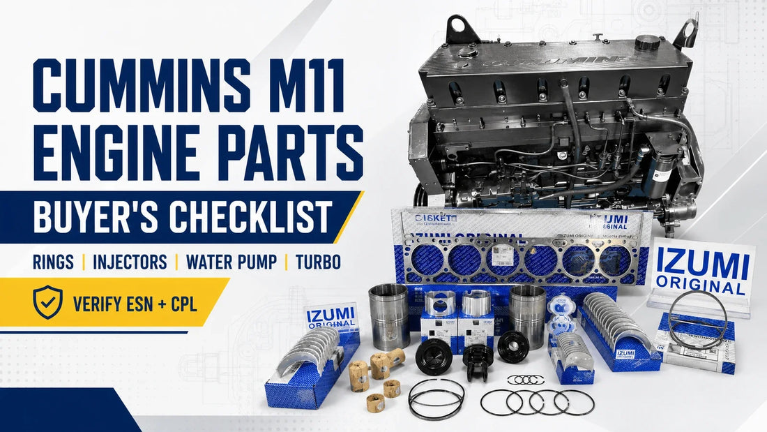 Cummins M11 engine parts buyer checklist for rings, injectors, water pump and turbo checks