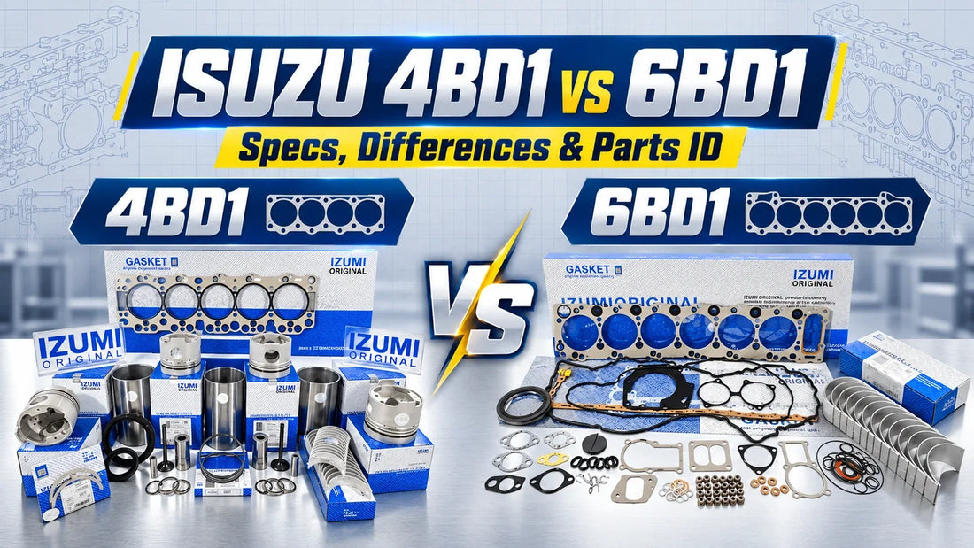Isuzu 4BD1 vs 6BD1 engine specs differences and parts identification cover