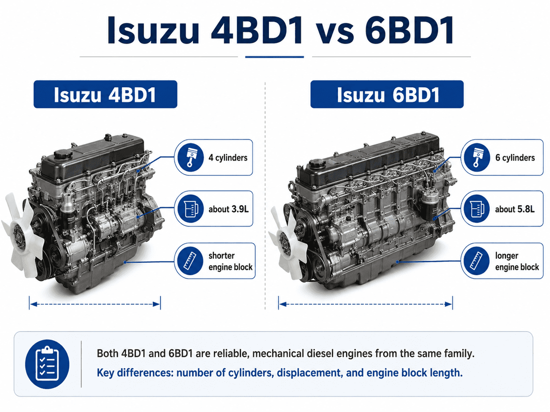 How to Identify Isuzu 4BD1 and 6BD1 Engine Models