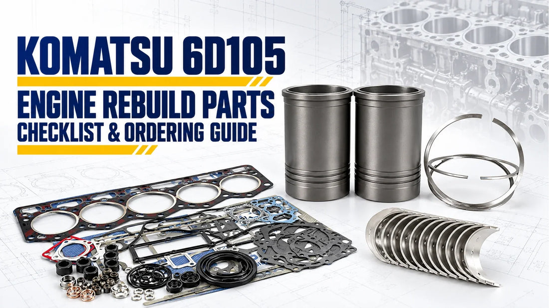 Komatsu 6D105 engine rebuild parts checklist and ordering guide