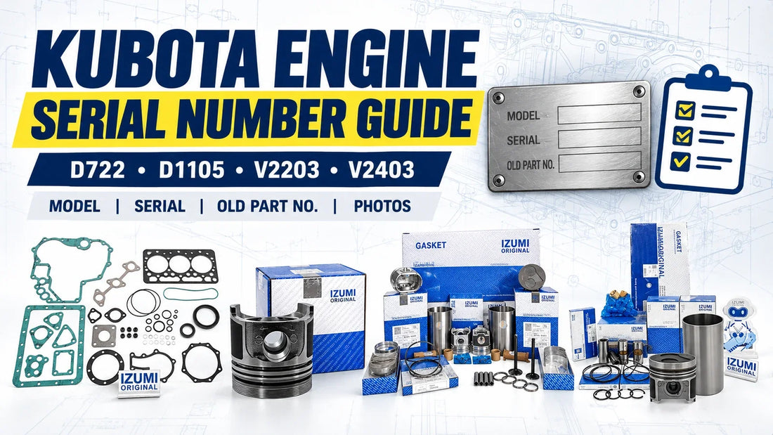 Kubota engine serial number guide for D722, D1105, V2203 and V2403