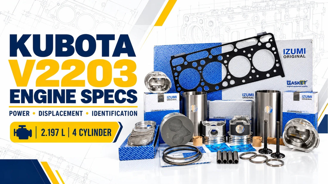 Kubota V2203 engine specs guide with overhaul parts