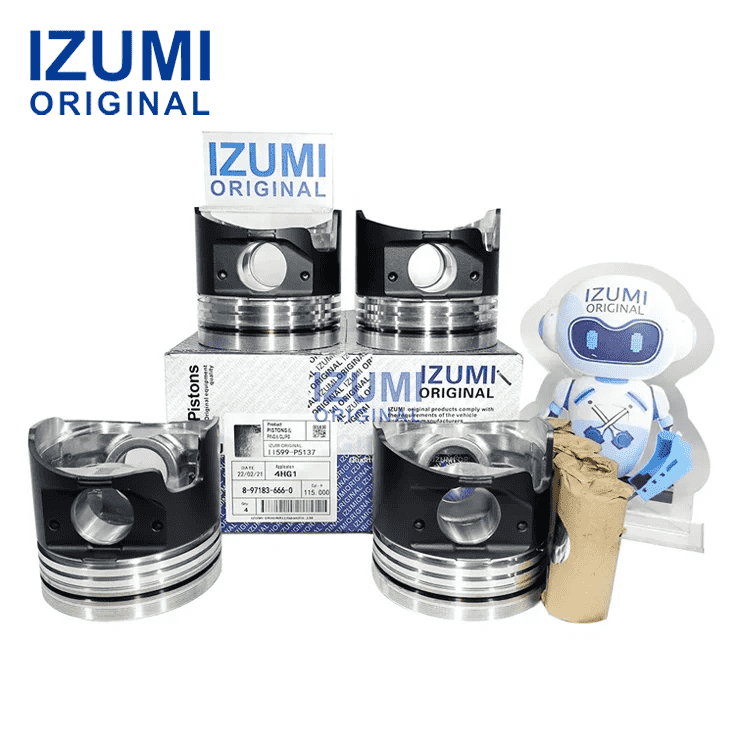 IZUMI ORIGINAL 4HG1 Piston Kit with Pin and Clip 8972190320 for Isuzu diesel engine parts