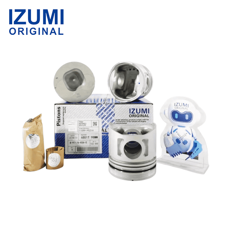 IZUMI ORIGINAL 6BD1T Piston Kit with Pin and Clip 1-12111-240-1 for Isuzu diesel engine parts