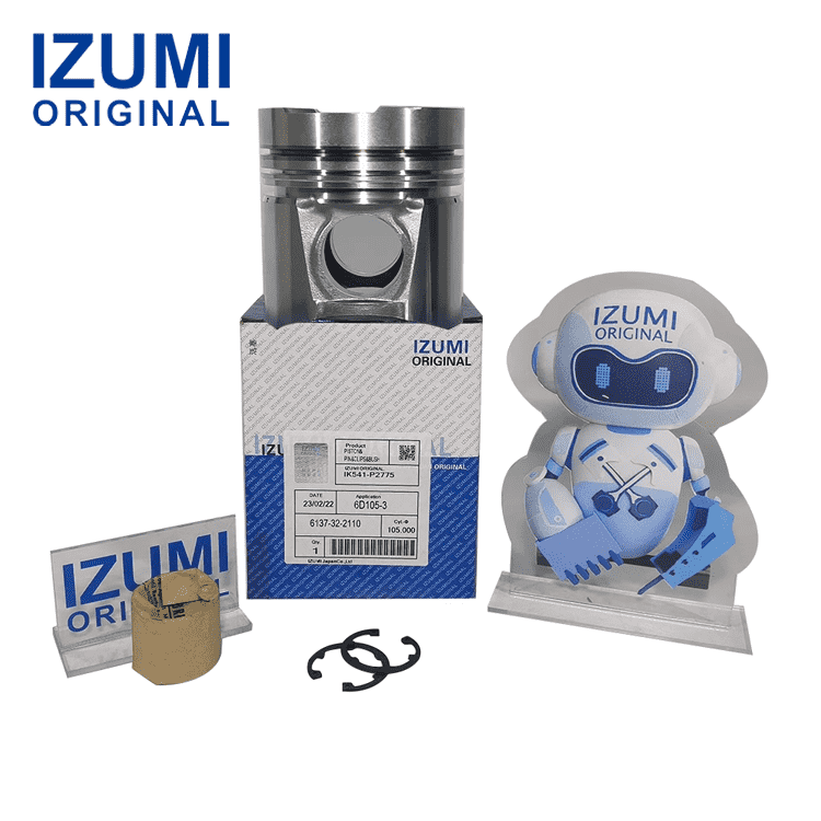 IZUMI ORIGINAL 6D105 Piston Kit with Pin and Clip 6136-32-2110 for Komatsu diesel engine parts