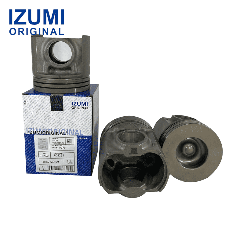 IZUMI ORIGINAL 6D125-1 Piston Kit with Pin and Clip 6150-31-2112 for Komatsu diesel engine parts