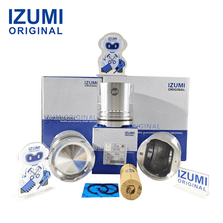 IZUMI ORIGINAL 6D155 Piston Kit with Pin and Clip 6127-31-2140 for Komatsu diesel engine parts