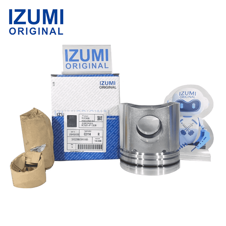 IZUMI ORIGINAL 6d114 Piston Kit with Pin and Clip 6743-31-2110 for Komatsu diesel engine parts