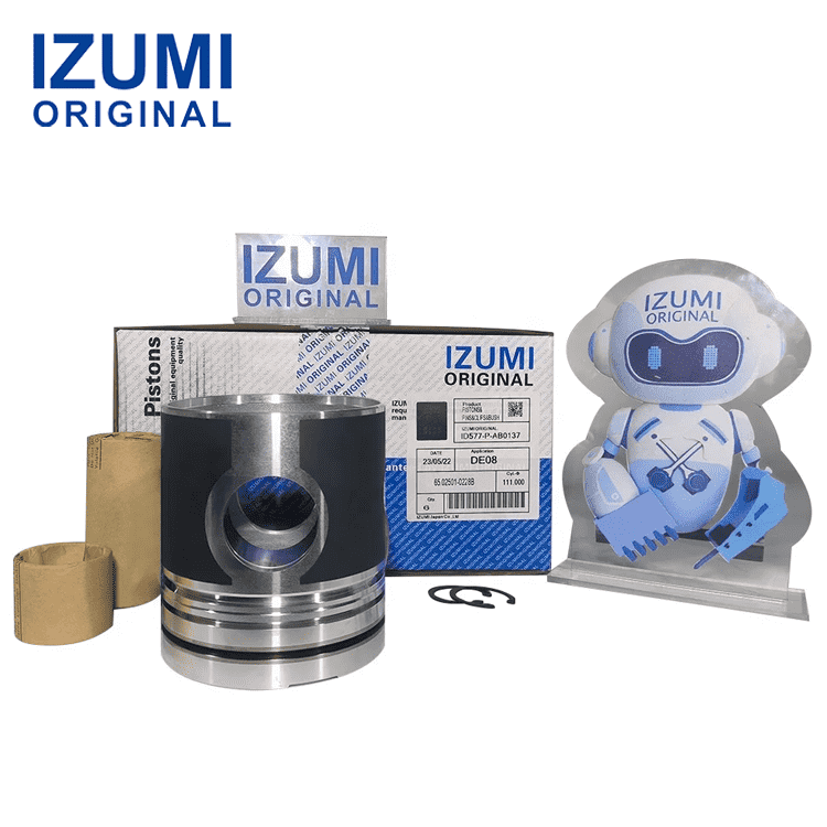IZUMI ORIGINAL DE08 Piston Kit with Pin and Clip 65.02501-0507 for Doosan diesel engine parts
