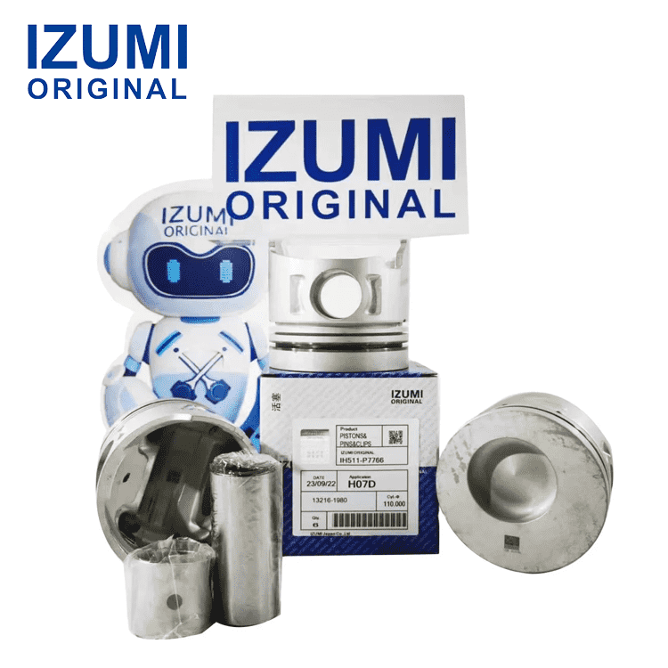 IZUMI ORIGINAL H07D 13216-1980 132161980 piston Hino için Dizel Motor Parçaları
