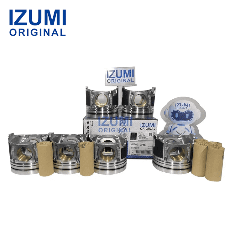 IZUMI ORIGINAL J08CT Piston Kit with Pin and Clip 13216-2631 for Hino diesel engine parts