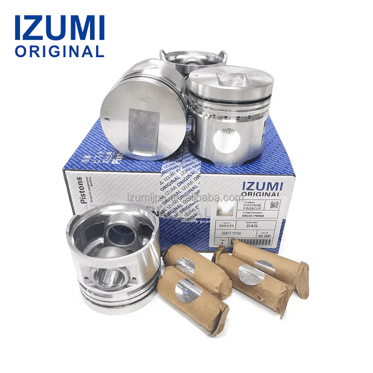 IZUMI ORIGINAL S4S Piston Kit with Pin and Clip 32A17-00100 for Mitsubishi diesel engine parts