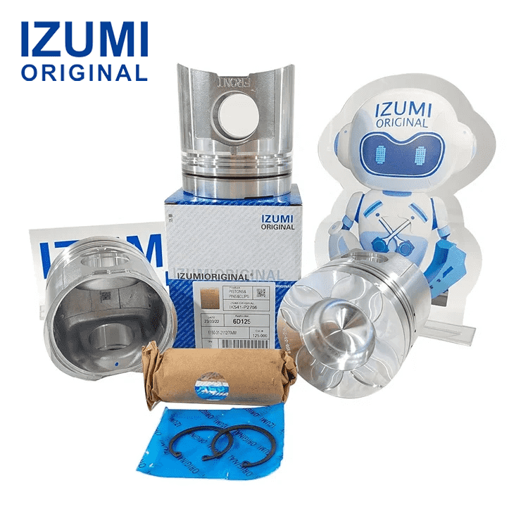 IZUMI ORIGINAL S6D125-1 Piston Kit with Pin and Clip 6151-31-2150 for Komatsu diesel engine parts