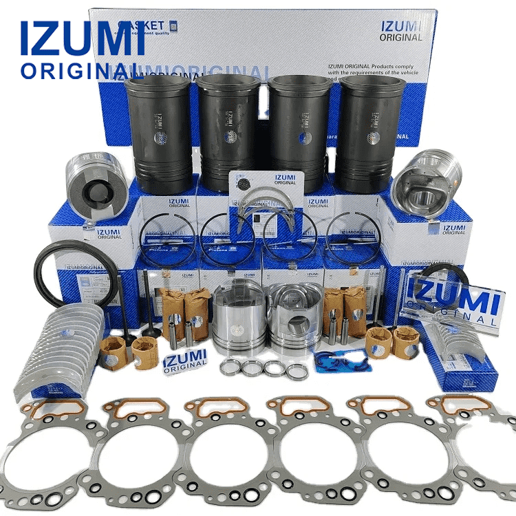 S6D125 Komatsu için dizel motor revizyon kiti motor parçaları
