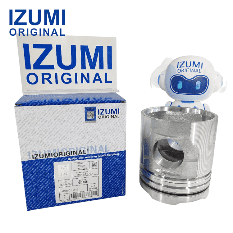 IZUMI ORIGINAL S6D155 Piston Kit with Pin and Snap Ring 6127-31-2140 for Komatsu diesel engine parts